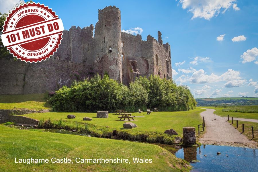 Laugharne Castle, Carmarthenshire, Wales