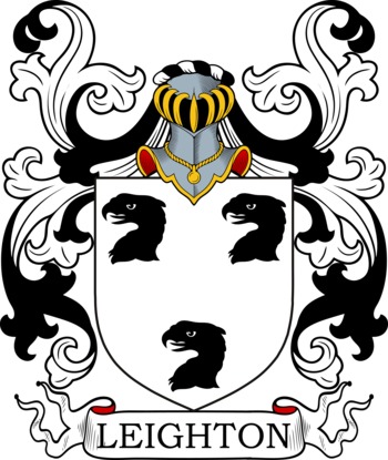 Leighton family crest Leighton family crest