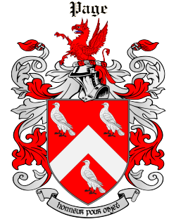 PAGE family crest PAGE family crest